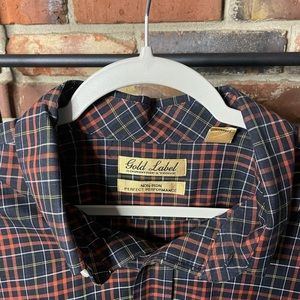 Gold Label by Roundtree & Yorke Men’s SZ XXL Black & Red Shirt 100% Cotton.